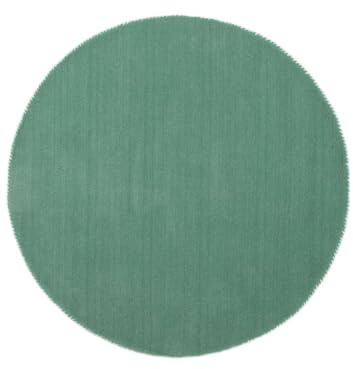 carpetfine handgefertigter Wollteppich Gabbeh Lola Rund Türkis Ø 100 cm Weich, Hochwertig, Zeitlos | Runder Teppich für Gemütlichkeit & Eleganz im Wohnzimmer, Schlafzimmer und Diele