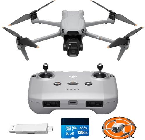 Air 3S, dron con cámara 4K, dron con doble cámara con cámara gran angular con CMOS 1, vídeo en 4K/60 fps HDR (DJI Air 3S (DJI RC-N3) Bundle 01)