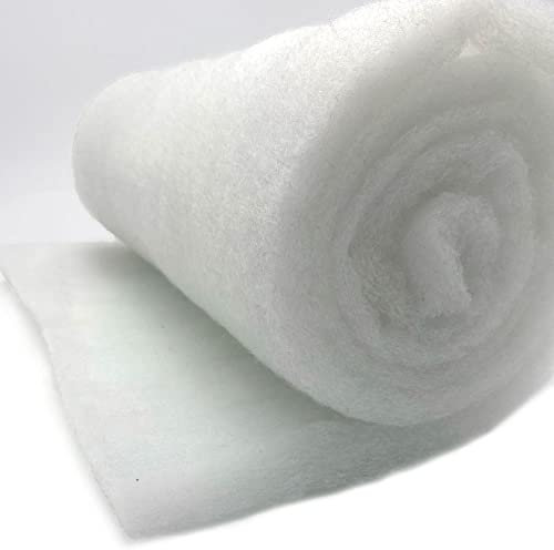 Polsterwatte Volumenvlies 150g/m², 1,60 m breit x 2,50 lang, ca. 15 mm dick, 4 m², 100% Polyester, waschbar, Produktklasse 1, Patchworkvlies, Polstervlies, Meterware (150 Gramm)