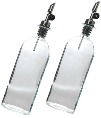 TOPBATHY 2st Transparente Ölflasche Aus Glas Ölspenderflasche Aus Glas Air Fryer Sprühflasche Ölspender Mister Essigflasche Grill-sprühflasche Ölbehälter Pack Küchenwaren