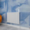 White Designer Radiator Horizontal 600×884mm Double Flat Panel - Wall/Floor Mounted for Modern Multi-Scene & Central Heating