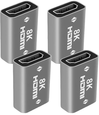 MENUY 3 stycken 8K HDMI-koppling adaptersats, HDMI-kontakt 2.1-uttag till hona, DP till HDMIadapter för DSLR, videokamera, bärbar dator, surfplatta, HDTV, projektor, kamera