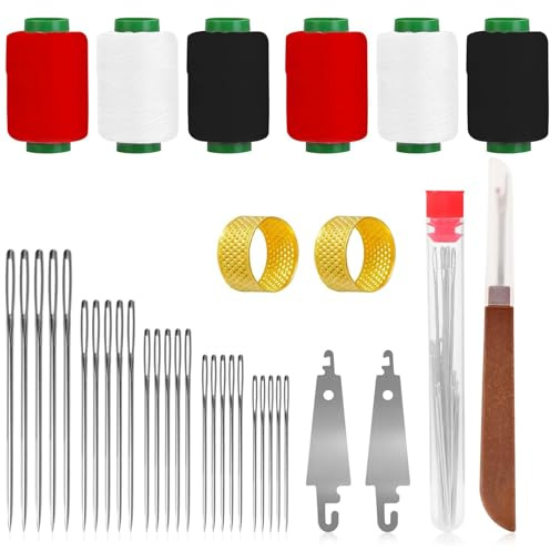 37pcs Stainless Steel Sewing Kit, Sewing Tool Kit, Needle and Thread Kit, Sewing Accessories and Supplies, Sewing Kit Small, DIY Hand Made Craft Set, Easy to Use for Beginner