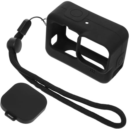 Didiseaon Étui de Protection en Silicone pour Caméra d'action 9, Accessoire Léger et Résistant, Boîtier Cache-Objectif, Usage Sport et Extérieur, Couleur Noire, Compatible Caméra Sportive