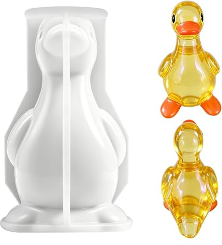 3D Duck Silicone Mold for Resin, Cute Animal Epoxy Casting Molds with Easy Release, DIY Craft Stress Relief Toy, Soap Candle Making & Home Decor Crafts