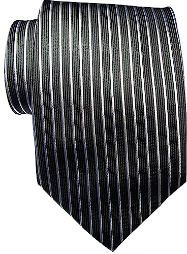 TANGQING New Classic Striped JACQUARD WOVEN Silk Men's Tie Necktie 1
