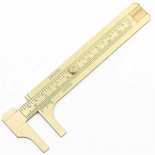 KAnduo Digital Vernier Caliper,Precision Depth Gauge Measuring Tool,10cm Double Scale Copper Caliper Wenwan Caliper Mini Vernier Caliper Walnut Caliper Copper Caliper Measuring Jewelry Jade