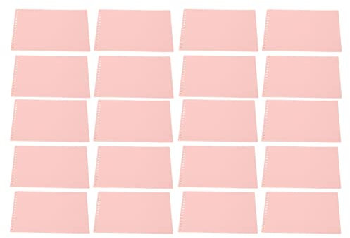 20 Pz Coperture Per Presentazioni Rilegature A5 15 Fori Tipo Trasversale Materiale PP Copertura a Fogli Mobili Staccabile Impermeabile Forniture Per Ufficio(Rosa)