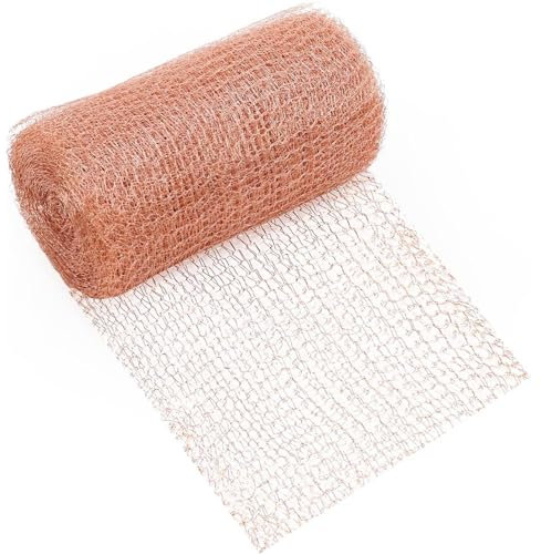 Birtern Copper Screen - Cuttable Double-Layer Pure Copper Slug Barrier Roll - Multi-purpose Anti Mouse Snail Fence Netting, Hole Blocker for Home Garden, Gardening Sealing