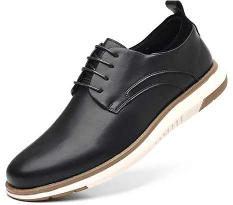 DADAWEN Homme Ville Chaussure Business Chaussures à Lacets Comfort Respirant Affaires Léger Dressing Oxford Chaussure Derbys Cuir - Noir 44