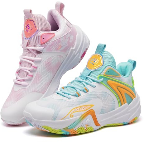 Scarpe da Basket da Uomo, comode e Antiscivolo, Stivali Sportivi da Esterno(Multicolor,39 EU)