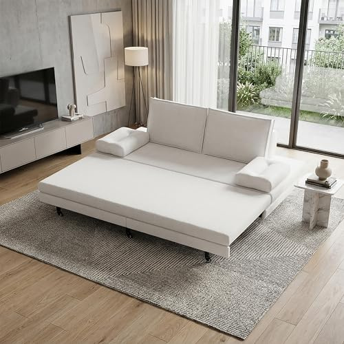 Canapé-lit 2 Places 90/180x200cm Canapé-lit Multifonctionnel avec Lit Extensible,Lit Canapé avec Sommier à Lattes Canapé-lit Lit Rembourré avec Conception Dossier Pour Lit Enfant, Lit Loge,sans