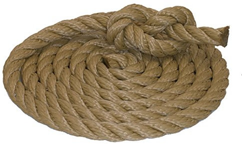 Tauwerk 10mm - Farbe: naturfarben 3-litzig gedreht Leine Schnur Festmacher Rope Tau Seil Allzweckseil Reepschnur Lirolen-Tauwerk PP-Multifil, 3-schäftig gedreht (Länge 20mtr.)