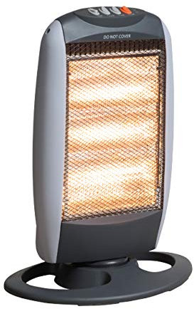 Daewoo 1200W Halogen Heater | 3 Heat Settings, Instant Warmth, Portable & Energy Efficient Electric Heater for Home & Office