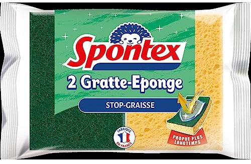 Spontex Grease Stopper Sponge, Pack of 2 Sponges