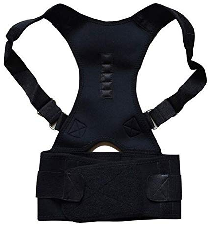 Cinturón de soporte ortopédico ajustable para la espalda Equipo deportivo para la espalda Protector de hombros Corrector de postura Cinturón de soporte lumbar (Color : Black, Size : X-Large) (Black