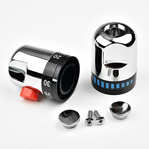 HOHOVYVY Miscelatore termostatico per doccia da bagno Montaggio a parete Rubinetto per doccia con acqua calda e fredda Valvola di controllo della temperatura Termostatica On Off Maniglie di controllo