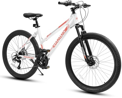 Ecarpat Women's Mountain Bike 24/26 Inch Wheels, 21-Speed Trail Commuter City Mountain Bikes, 15/17 Carbon Steel Frame Female Bicycles Disc Brakes Front Fork