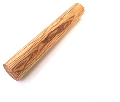 Degrullare, massiv, Ø 4 cm, längd 25/30/35/40/45 cm, valbar, pizzarulle, kavel för hand av olivolträ (längd: 25 cm)