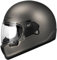 Full Face Integral Motorradhelm Retro Roller Helm mit Clear Visor DOT/ECE-Zulassung Vintage Style Crash Helm Erwachsene Mode Motorradkreuzer Helm Straße Fahrrad Helm Motocross Helm F,M=57-58CM