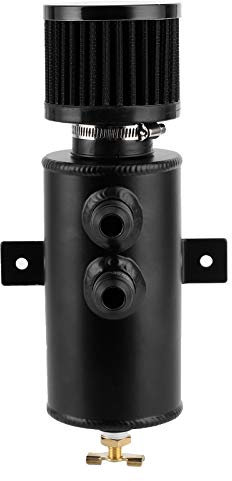 Motor Oil Catch Can Kit Baffled Aluminium W Hose Fitting Filter Black AN10, Oil Can Nylon Hose Fitting,Other Accessories