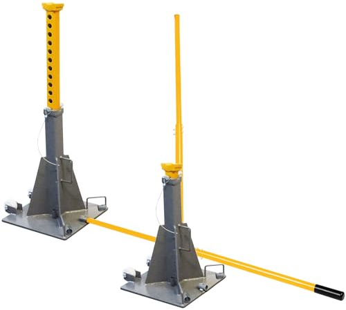 WINNTEC High Reach Jack Stand 12 Ton Capacity, 601-971mm Adjustable Lifting Height Pin-Type