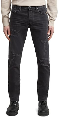 8719965012981 3301 smala jeans, Flerfärgad (Worn in Ripped Grey Sacramento 51001-b479-h468), 27W / 32L
