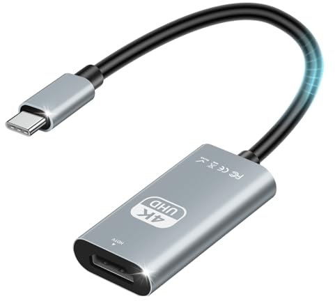 AXFEE Adattatore HDMI USB C, 4K@60Hz, Adattatore USB C HDMI, Compatibile con iPhone 17/16Pro/16Pro Max/16/15, MacBook Pro/Air, iPad Pro/Air, Pixelbook, Samsung Galaxy S/Note, Dell XPS, Surface Pro