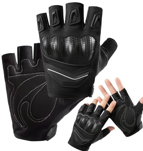 Evember Guantes Moto Verano, Guantes Ciclismo Verano, Resistencia Al Impacto, Deportivos Protectores Y Transpirables Hombres Y Mujeres, Palma Antideslizante Motocicletas, Escalada