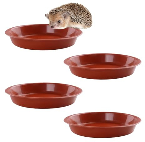 Igel-Futter- und Wassernapf, 13 cm breit, flaches Profil, 2 cm tiefes Design, wetter- und frostbeständig, geeignet für den Außenbereich, Wildtiere, Garten, 3 Stück