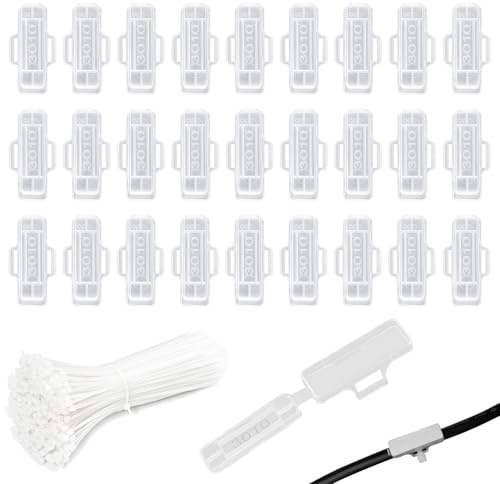 TILONKJ 50 PCS Étiquette Cable Electrique, pour Organiser et Identifier Câbles, Etiquettes pour Câbles, Marquage Serre Cable Pour L'étiquetage et Le Tri de Câbles de Toutes Sortes
