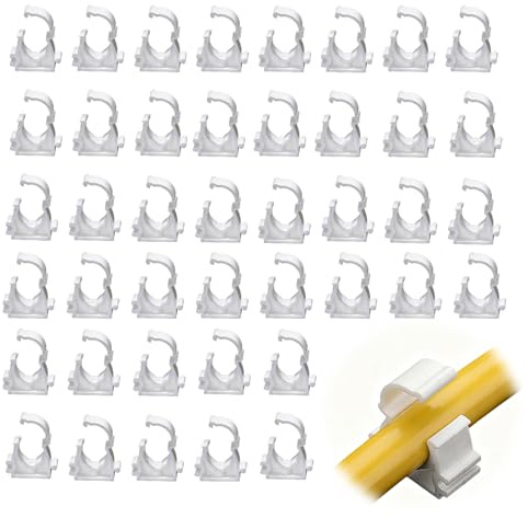 42Pcs Collier pour Tuyau, Diamètre Intérieur 16mm, Supports de Tuyau, Colliers de Serrage en Plastique, Clips de Tube Blancs, pour Conduite D'eau, Tuyau de Gaz