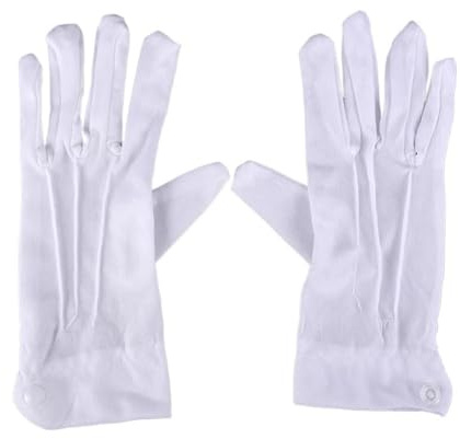 WMAMBZNDHP 1 par de Guantes Formales Blancos for Desfile la Guardia Honor Santa Claus for Mujeres y Hombres