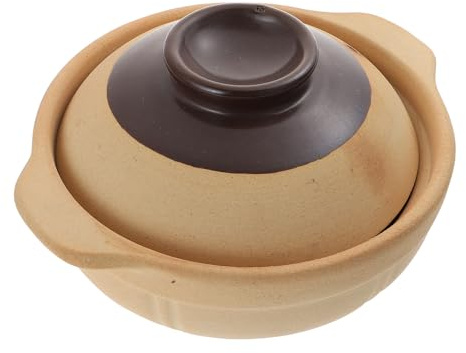 OSALADI 1pezzi Pentola in Ceramica Resistente per Uso Domestico Cottura Fuoco Lento Bollitura Facile da Pulire e Igienica