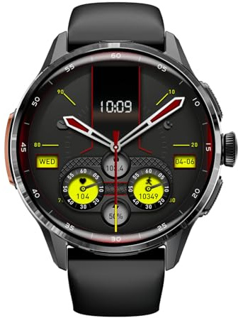 XUMIUZIY 4G LTE Smartwatch, 1,6 Zoll HD-Touchscreen mit Drehbarer Kamera, NFC-Zugriffskontrolle, Magnetisches Laden, Unabhängige Anruffunktion, Verschiedene Sportmodi, mit Nano-SIM-Slot (Black)