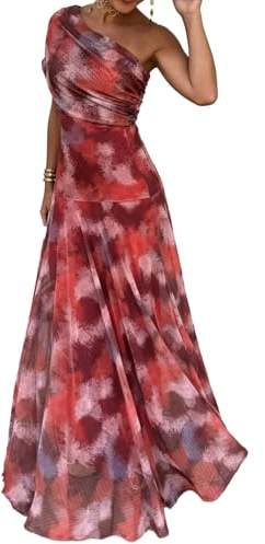 Robe Longue Moulante Sexy à épaules dénudées pour Femme, Fluide et en Mousseline, idéale pour Une soirée décontractée ou Un Mariage. Robe sans Manches plissée et évasée.