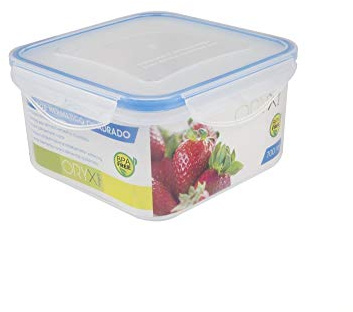 ORYX Recipiente Hermetico Plastico Cuadrado 170 ml. 8.5x8.5x5 (Alt.) cm.