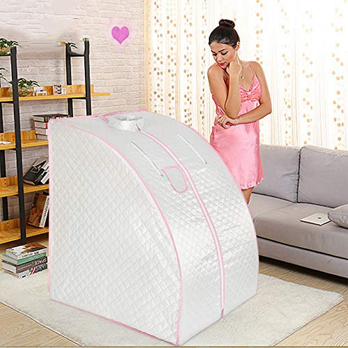 Cabina Sauna a Vapore, Tenda da Sauna Pieghevole Impermeabile Isolata a 5 Strati e Generatore di Vapore per Sauna da 2L 1000W per Sauna Domestica, Dimagrimento, Disintossicazione, Terapia(argento)