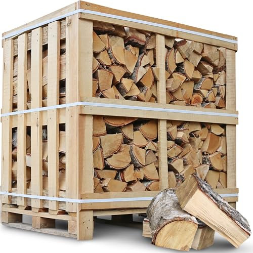 holz4home® 450 - 500 Kg Ofenfertiges Brennholz Birke Kammergetrocknet 25 Cm Holzscheite 1rm / 1,6 Srm | Für Kamin Ofen Grill Feuerschale Smoker Bbq Dutch Oven | Kaminholz Feuerholz Mischholz