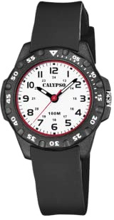 Calypso Orologio Bambino Analogico - Caucciù Nero - Movimento al Quarzo - Orologio Infantile - Vetro Resistente - Impermeabile 10 ATM - Junior Collection - K5821/3
