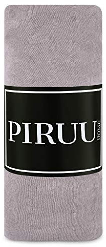 Jersey Spannbettlaken Spannbetttuch Bettlaken Baumwolle (Mildgrau, 200x220 cm)