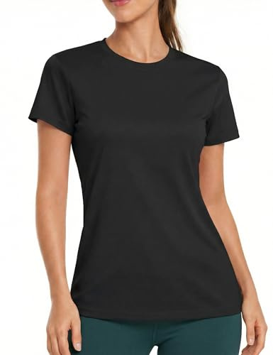 Boladeci Workout Tops for Women Swim Shirts UPF 50+ Short Sleeve Rash Guard