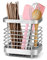 Cliplanyard Cutlery drainer, Stainless Steel Cutlery Storage Rack, Anti-Rust Sink Tidy Cutlery Drainer, Kitchen Utensil Holder for Knife Fork Chopsticks Storage Space saving Utensil Rack (02)