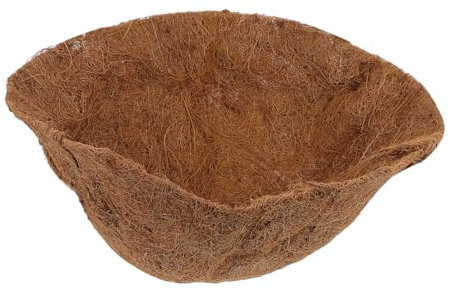 DIKACA hängevasen Blumenkorb Kokoseinlage Blumentopf Kokoseinsätze hängepflanze plastikpflanzen Blumentopfmatte Aufzuchtmatte für Pflanzen Eisen Beschichtung Hölzern