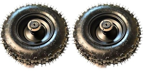 2er Set Komplettrad 2x Quadreifen Reifen 4.10-6 mit 2x Schlauch und 2x Felge Kinderquadreifen Vorderrad ATV Quad Quadreifen Ersatzrad