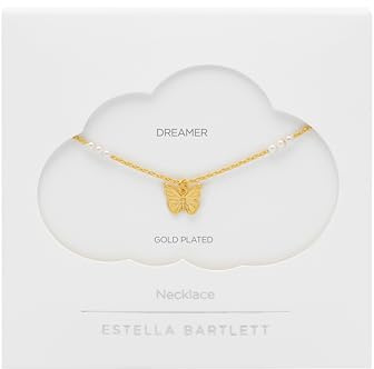 Estella Bartlett Gold Plated Pearl Butterfly Necklace