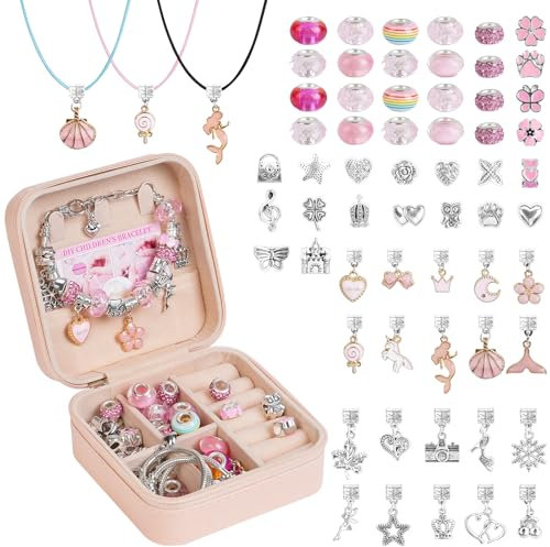 AUAUY Gåvor till flickor, armband gör det själv pysselset barn från 6 år, adventskalender fyllning julklappar för barn jultomte gåva flicka 4 5 6 7 8 9 10 11 12 år