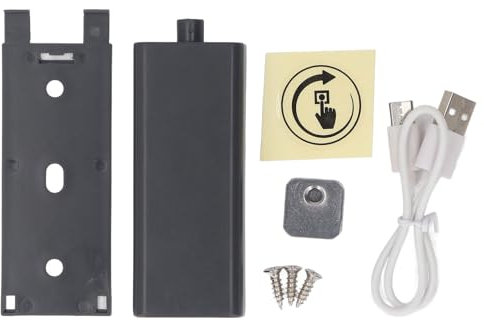 Smart Electric Magnetic Door Opener Latch, Push to Open Adjustable for Cabinet Drawer Cupboard Door (Black Gray)