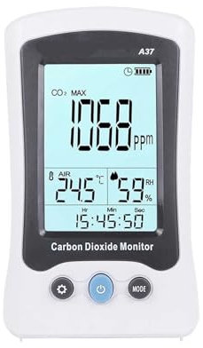 Moniteur de qualité de l'air, pour la maison, le bureau ou la voiture Détecteur de dioxyde de carbone numérique A37, moniteur de qualité de l'air laser, testeur de surveillance, compteur de CO2, détec