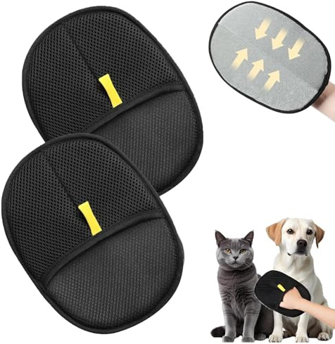SOPSTUO Pet Hair Removal Glove for Dogs & Cats Gloves Grooming for Deshedding, Washing, Reusable Pet Hair Remover Glove
